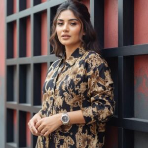 Abstract Rayon Floral Shirt