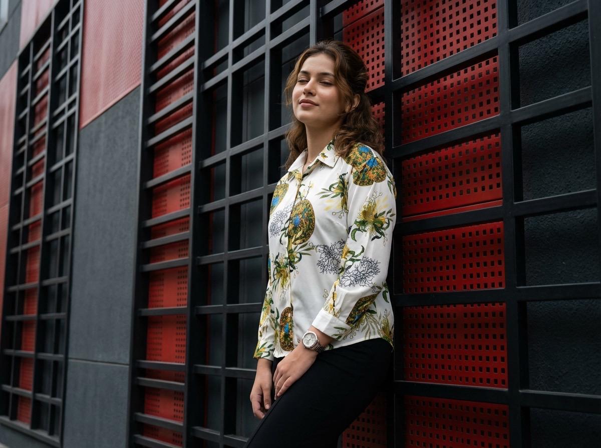 abstract white rayon floral shirt abstract white rayon floral shirt